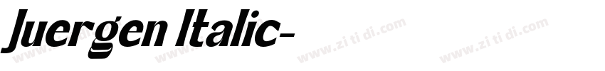 Juergen Italic字体转换